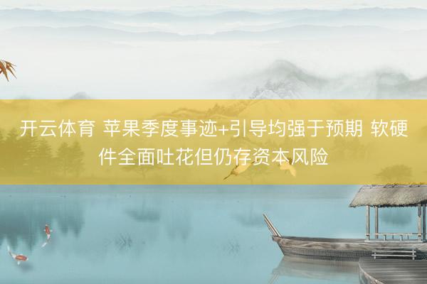 开云体育 苹果季度事迹+引导均强于预期 软硬件全面吐花但仍存资本风险