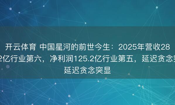 开云体育 中国星河的前世今生：2025年营收283.02亿行业第六，净利润125.2亿行业第五，延迟贪念突显