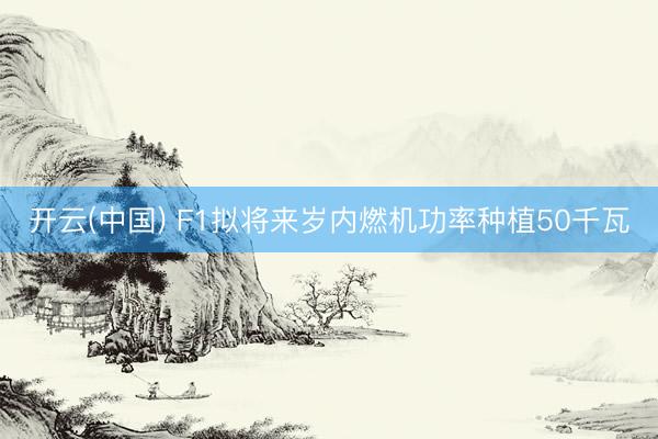 开云(中国) F1拟将来岁内燃机功率种植50千瓦
