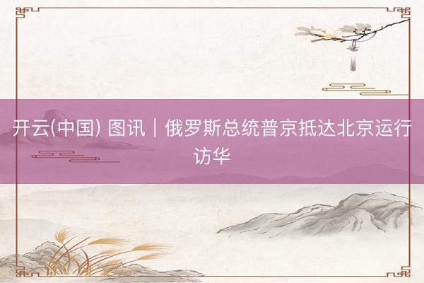 开云(中国) 图讯｜俄罗斯总统普京抵达北京运行访华