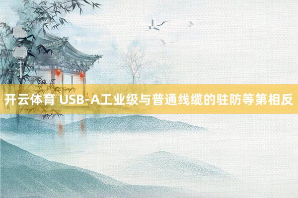 开云体育 USB-A工业级与普通线缆的驻防等第相反